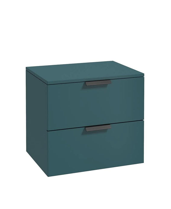 Sonas Stockholm 60Cm Unit With Countertop Black Handle Matt Ocean Blue | BWST60CTOB