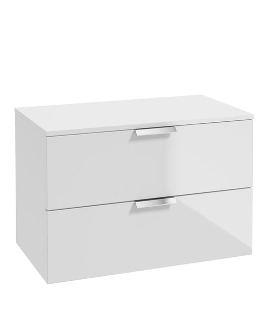 Sonas Stockholm 80Cm Unit With Countertop Chrome Handle Gloss White | CWST80CTWH