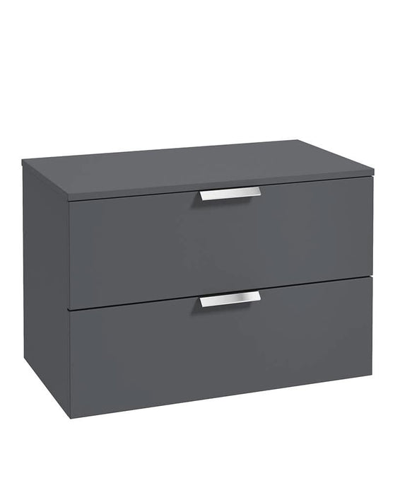 Sonas Stockholm 80Cm Unit With Countertop Chrome Handle Matt Midnight Grey | CWST80CTMN