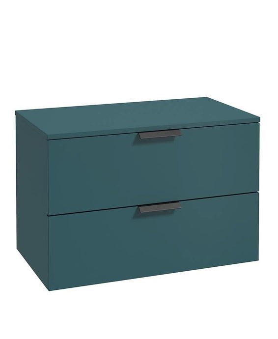 Sonas Stockholm 80Cm Unit With Countertop Black Handle Matt Ocean Blue | BWST80CTOB