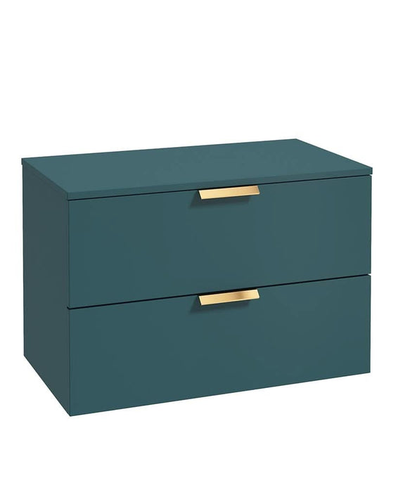 Sonas Stockholm 80Cm Unit With Countertop Gold Handle Matt Ocean Blue | GWST80CTOB