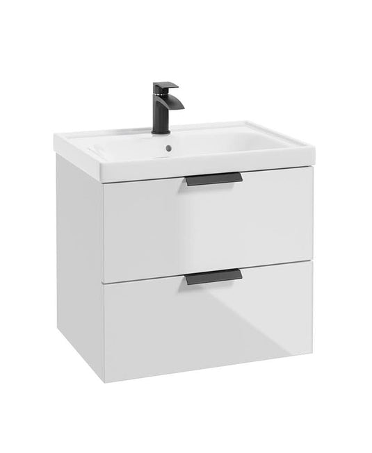wall hung vanity unit with 2 drawers