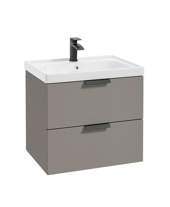 wall hung vanity unit with 2 drawers