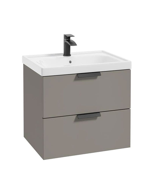 wall hung vanity unit with 2 drawers