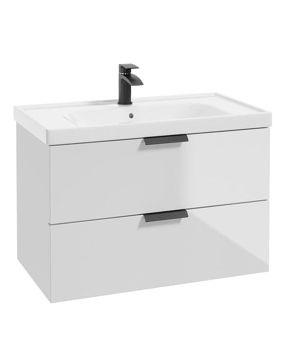 wall hung vanity unit with 2 drawers
