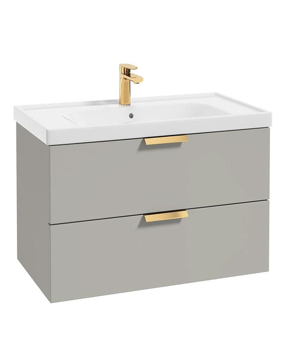wall hung vanity unit with 2 drawers