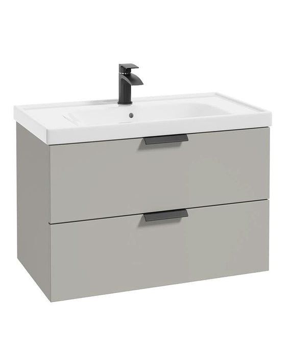 wall hung vanity unit with 2 drawers
