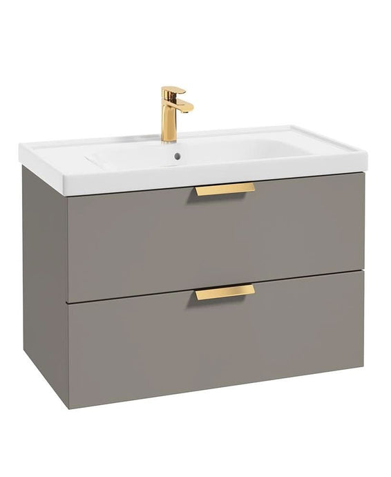 wall hung vanity unit with 2 drawers