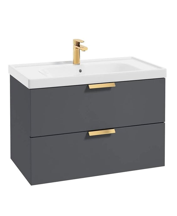 wall hung vanity unit with 2 drawers