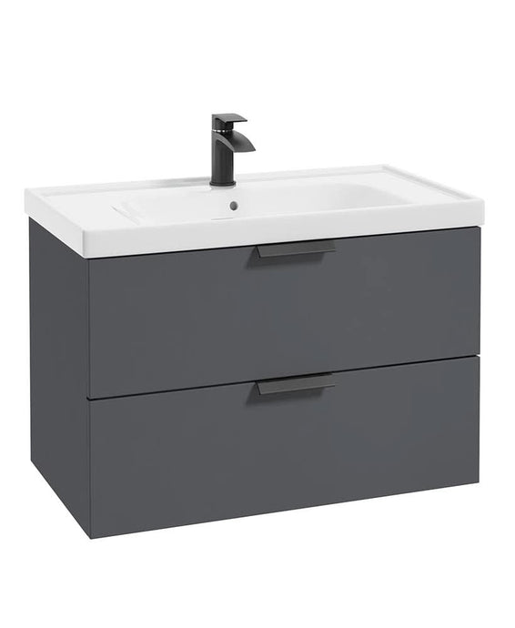 wall hung vanity unit with 2 drawers