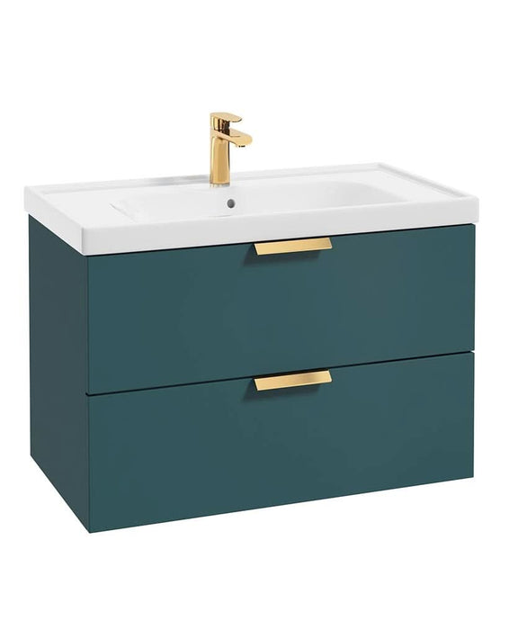 wall hung vanity unit with 2 drawers