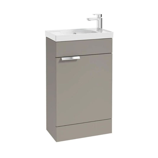 Sonas Stockholm 50Cm Floor Standing Cloakroom Unit Chrome Handle Matt Khaki | CFST50CRKH