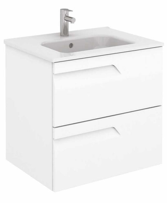 Sonas Brava 60 White Vanity Unit & Slim Basin | SLMBR602DWH