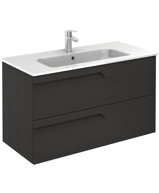 Sonas Brava Nature Grey 100 Vanity Unit & Slim Basin | SLMBR1002DNG