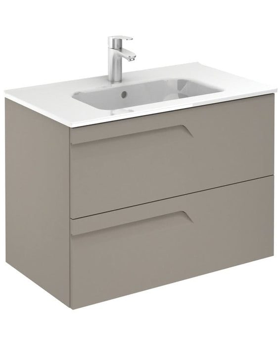 Sonas Brava Smokey Matt 80 Vanity Unit & Slim Basin | SLMBR802DSMG