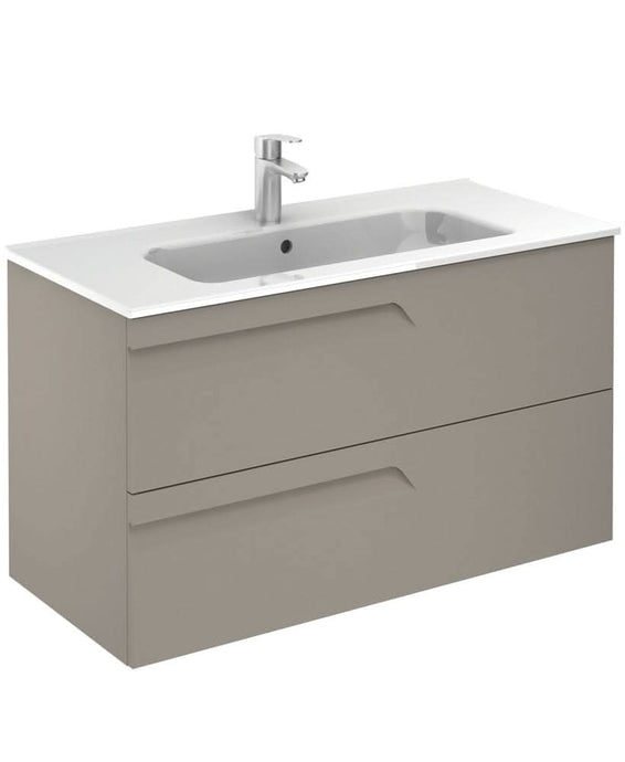 Sonas Brava Smokey Matt 100 Vanity Unit & Slim Basin | SLMBR1002DSMG