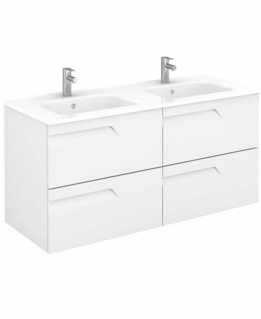 Sonas Brava 120 White Vanity Unit & Slim Basin | SLMBR1202DWH