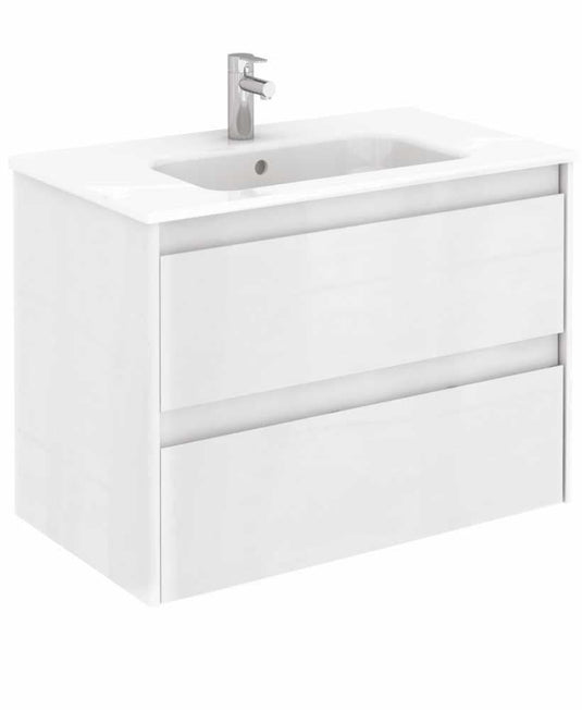 Sonas Dijon Gloss White 80Cm Vanity Unit | SLMDJ802DWH