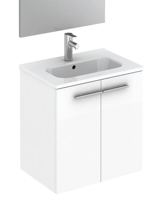 Sonas Paris 50Cm Gloss White Wall Hung 2 Door Vanity Unit | 123154