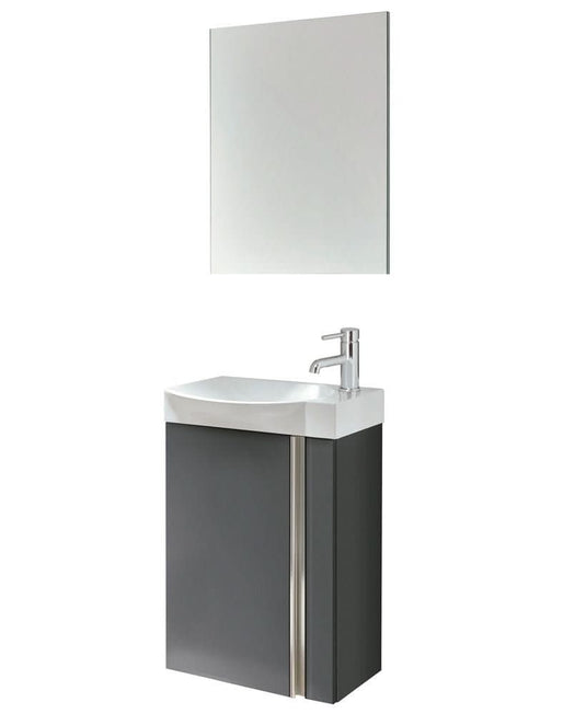 Sonas Prague 45Cm Gloss Grey Wall Hung Vanity Unit | 122915