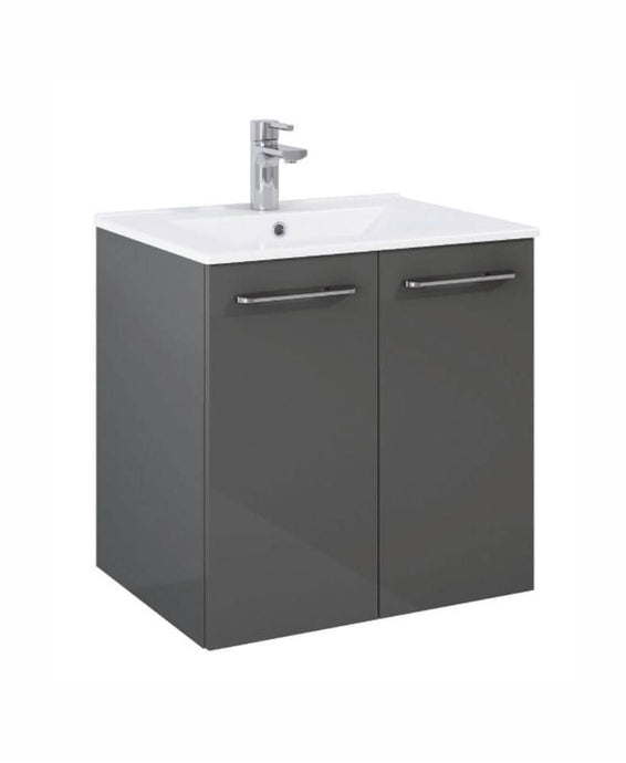 wall hung vanity unit with 2 door