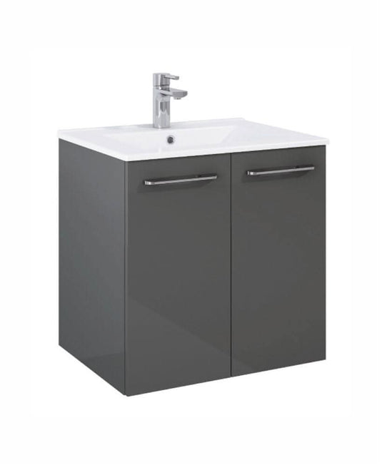 wall hung vanity unit with 2 door