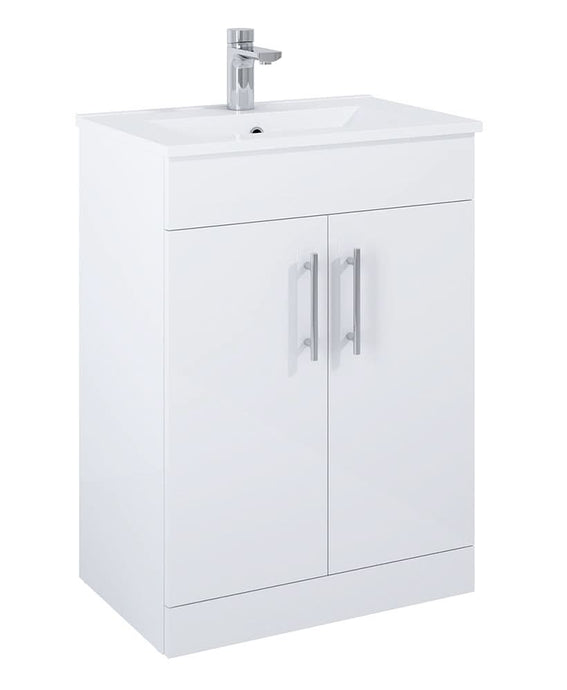 Sonas Belmont Square Gloss White 60Cm Vanity Unit | SQBEL60WH