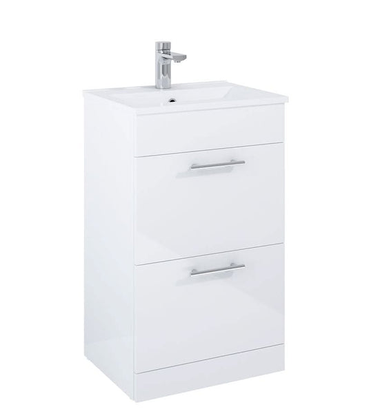 Sonas Belmont Square Two Drawer Floor Standing Unit Gloss White 50Cm | UF0257