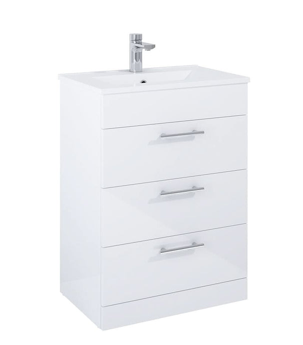 Sonas Belmont Square Three Drawer Floor Standing Unit Gloss White 60Cm | UF0263