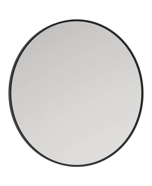 Sonas Astrid 60X60CM  Black Non-Illuminated Metal Frame Round Mirror | UM0028