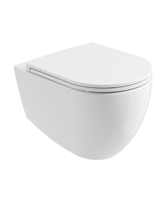 Sonas Avanti Wall Hung Rimless Wc & Seat - Ceramic White | AWHWCCW