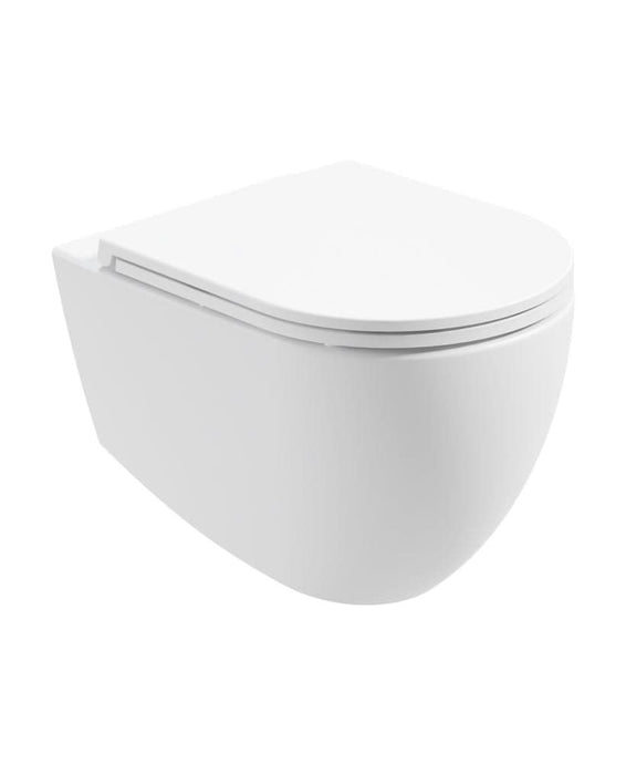 Sonas Avanti Wall Hung Rimless Satin White Toilet | AWHWCSW