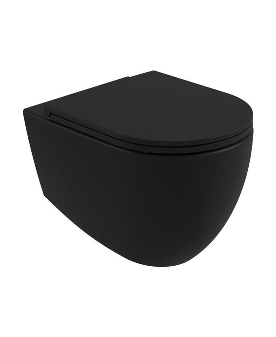 wall hung black toilet 