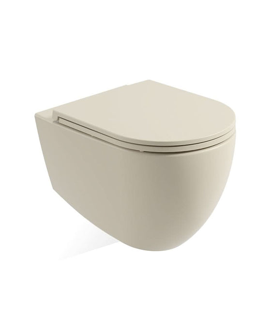 Sonas Avanti Wall Hung Rimless Wc & Seat - Ivory | AWHWCIV