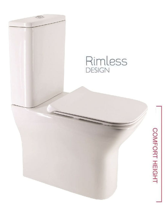 Sonas Sophia Comfort Height Fully Shrouded Close Coupled Rimless Wc-Gamma Slim Seat | SOPCHFS03