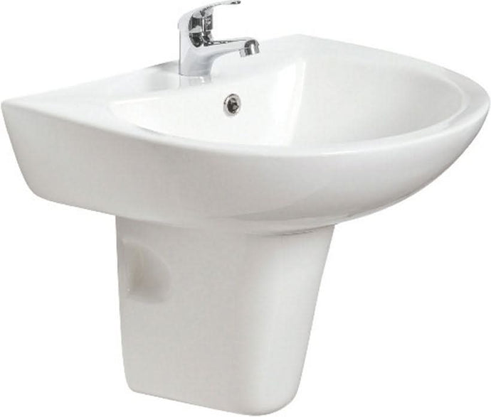 basin and semi pedestal