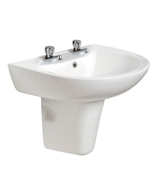 basin and semi pedestal