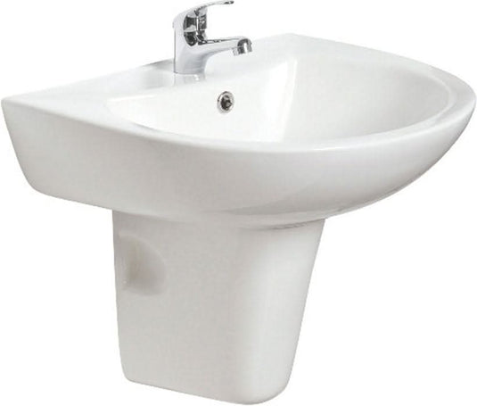 basin and semi pedestal