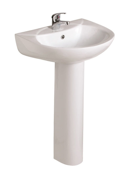 Sonas Strata 50cm Basin & Full Pedestal 1TH | PB004P