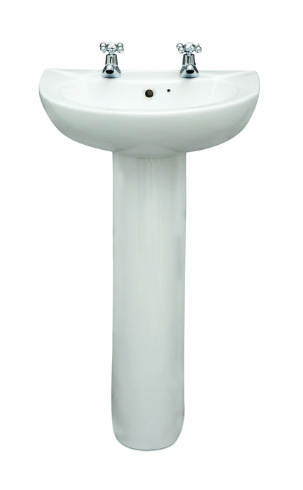 Sonas Strata 53Cm Basin & Full Pedestal 2Th | PB012P