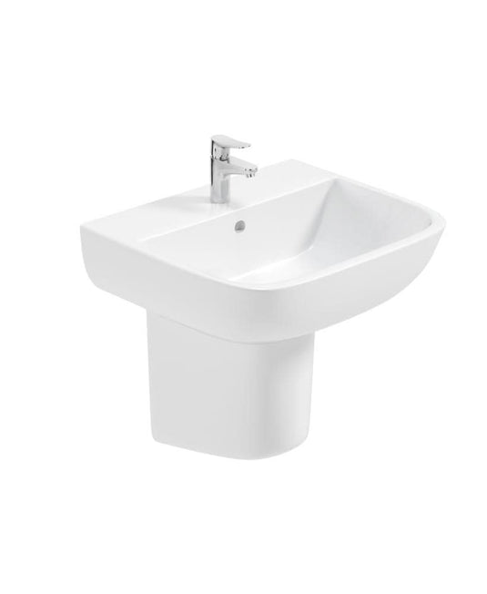 basin with semi pedestal