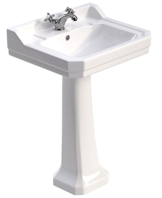 Sonas Westbury 61Cm Basin & Full Pedestal 1T | WST611