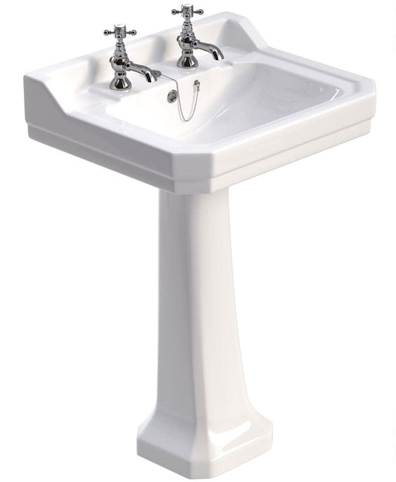 Sonas Westbury 61Cm Basin & Full Pedestal 2T | WST612