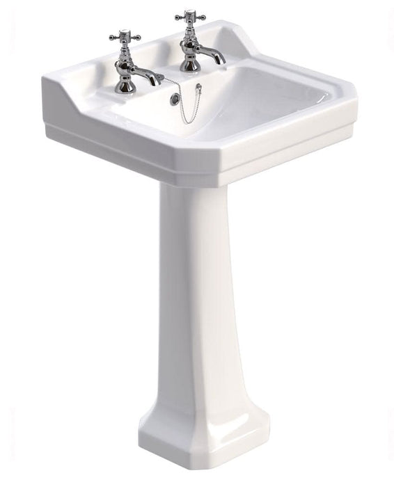 Sonas Westbury 55Cm Basin & Full Pedestal 2Th | WST552