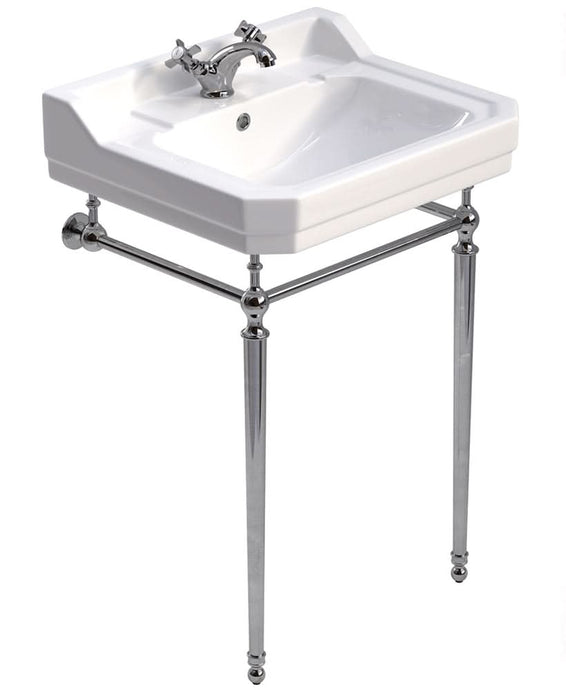 Sonas Westbury 61Cm 1Th Basin & Chrome Washstand | WST611CPS