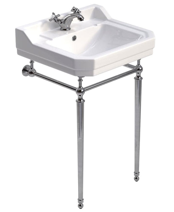 Sonas Westbury 55Cm 1Th Basin & Chrome Washstand | WST551CPS