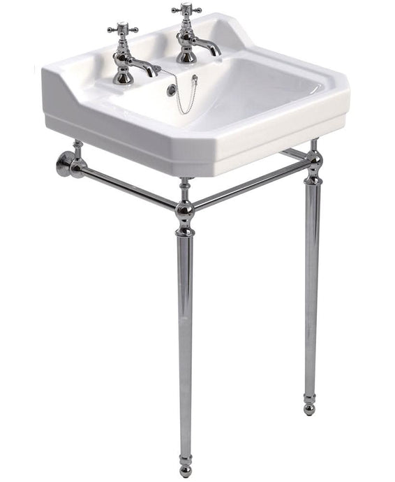 Sonas Westbury 55Cm 2Th Basin & Chrome Washstand | WST552CPS