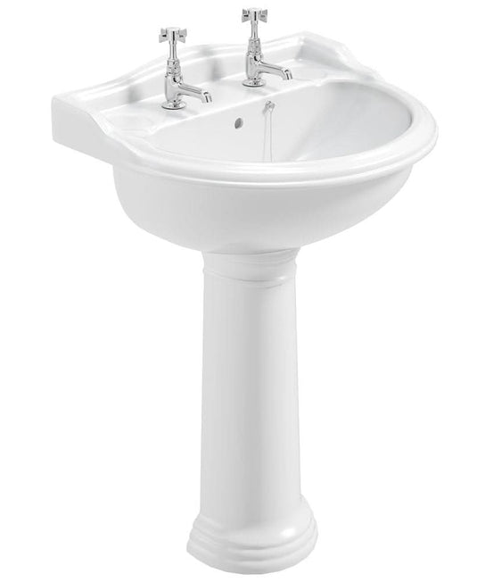basin with full pedestal