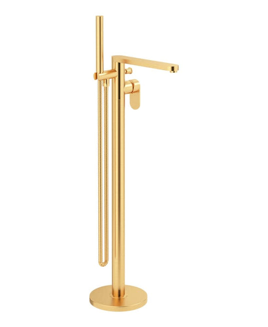 shower mixer in gold