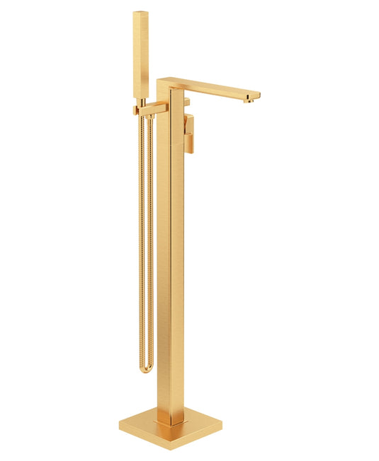 Sonas Contour Freestanding Bath Shower Mixer Brushed Gold | UBR0087